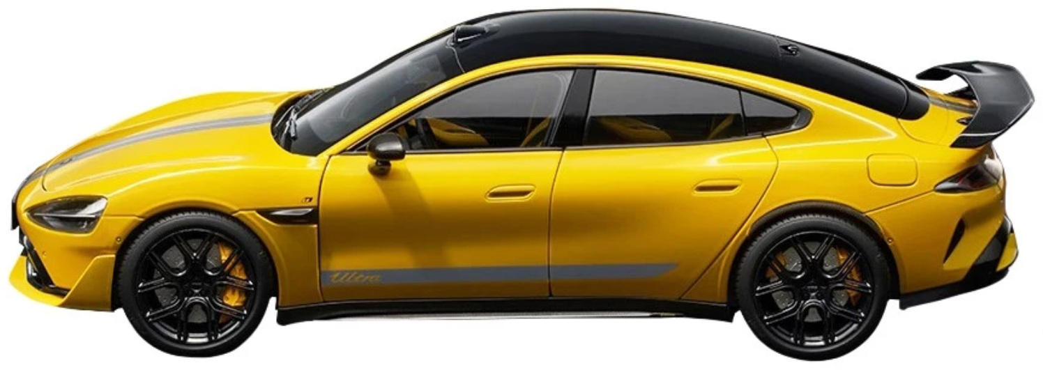 Модель автомобиля уменьшенная Xiaomi SU7 Ultra 1/18 Die-cast Model Car желтый BHR08KQGL